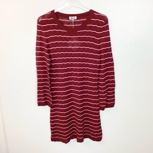 NWT Baum Und Pferdgarten Chrisanna Pointelle Knit Zigzag Stripe Dress - S